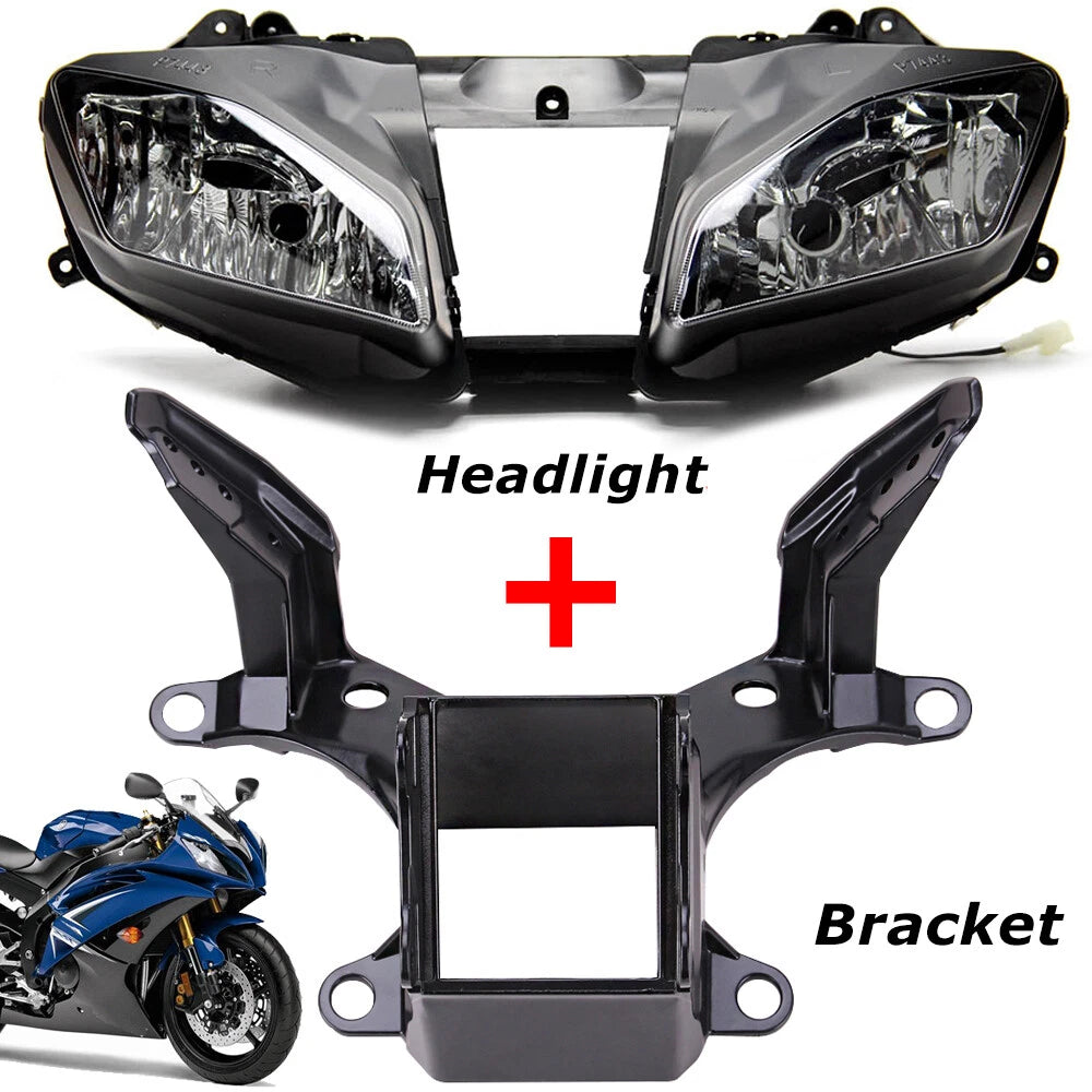 Front Headlight with Upper Fairing Stay Bracket for Yamaha YZF-R6 (2008–2016)