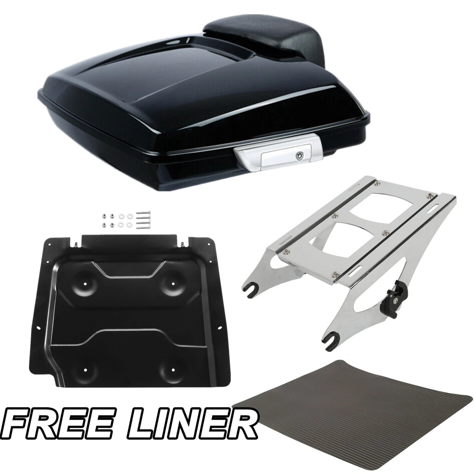 Razor Trunk Backrest Pad Mount Rack for Harley Touring Road King (2014–Up)