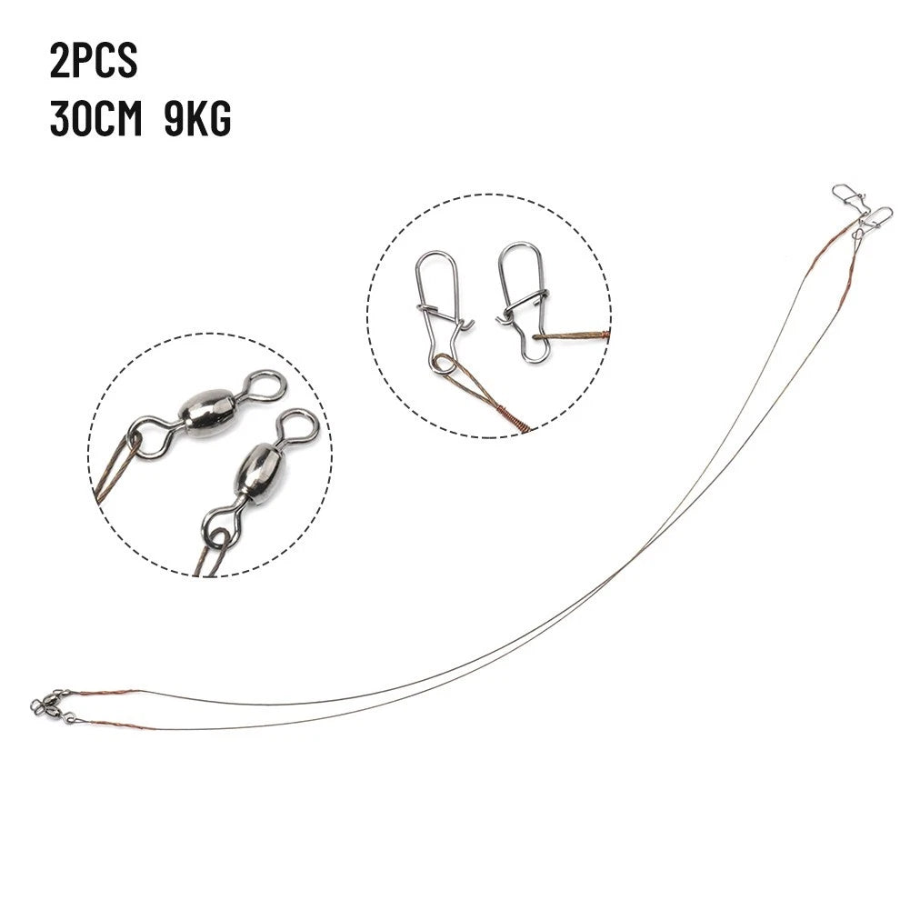 2PCS Wire Leader Snap for Fishing Line - Stainless Steel
