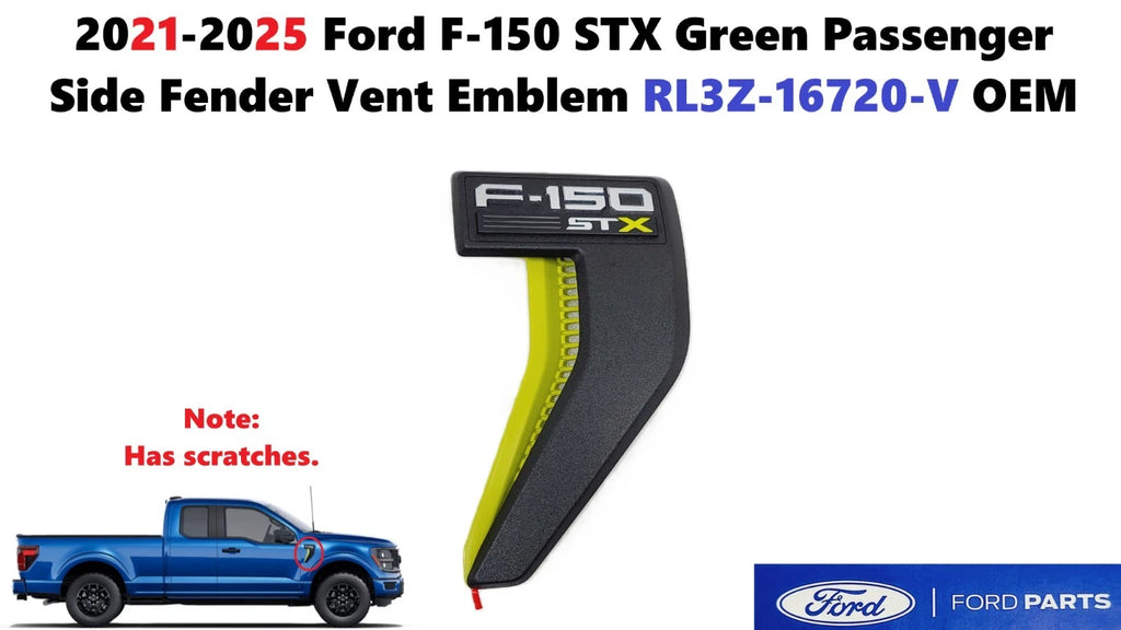 Passenger Side Fender Vent Emblem for Ford F150 (2021–2025) RL3Z-16720-V