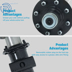 7K Trailer Axle for Boat RV Utility (75"-95")