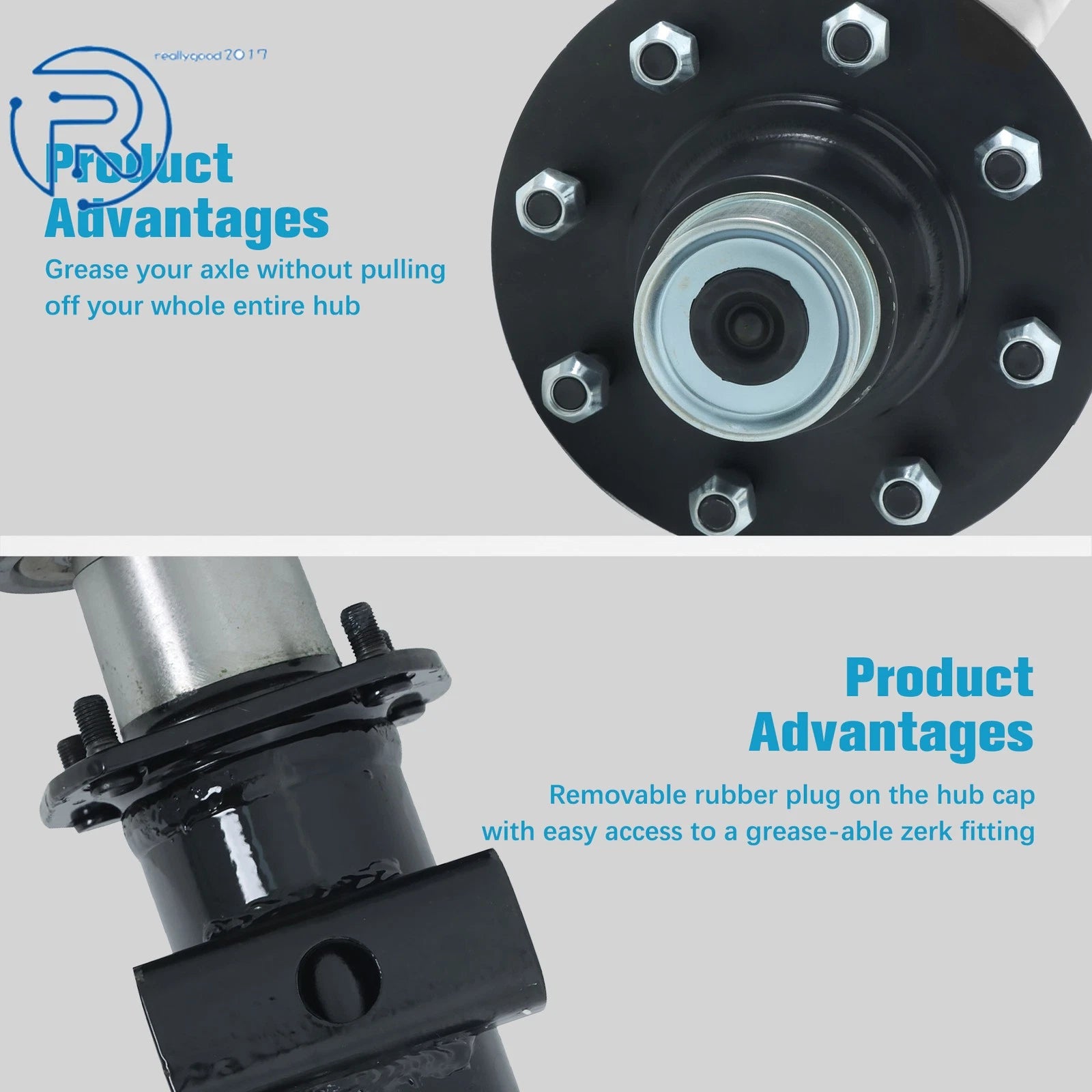7K Trailer Axle for Boat RV Utility (75"-95")