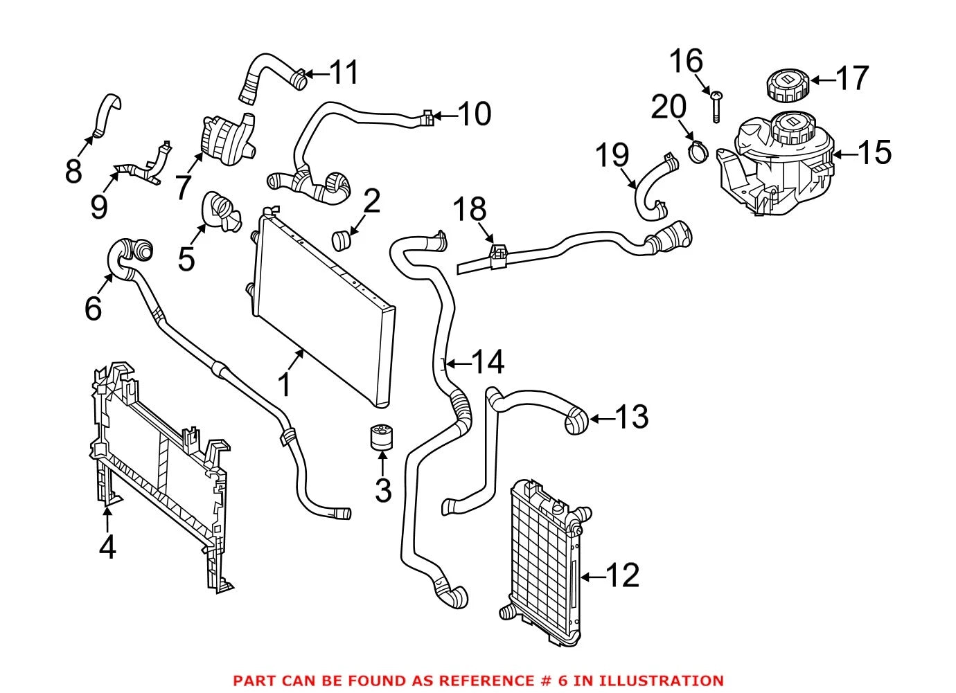 Lower Radiator Coolant Hose 1665010700 for Mercedes