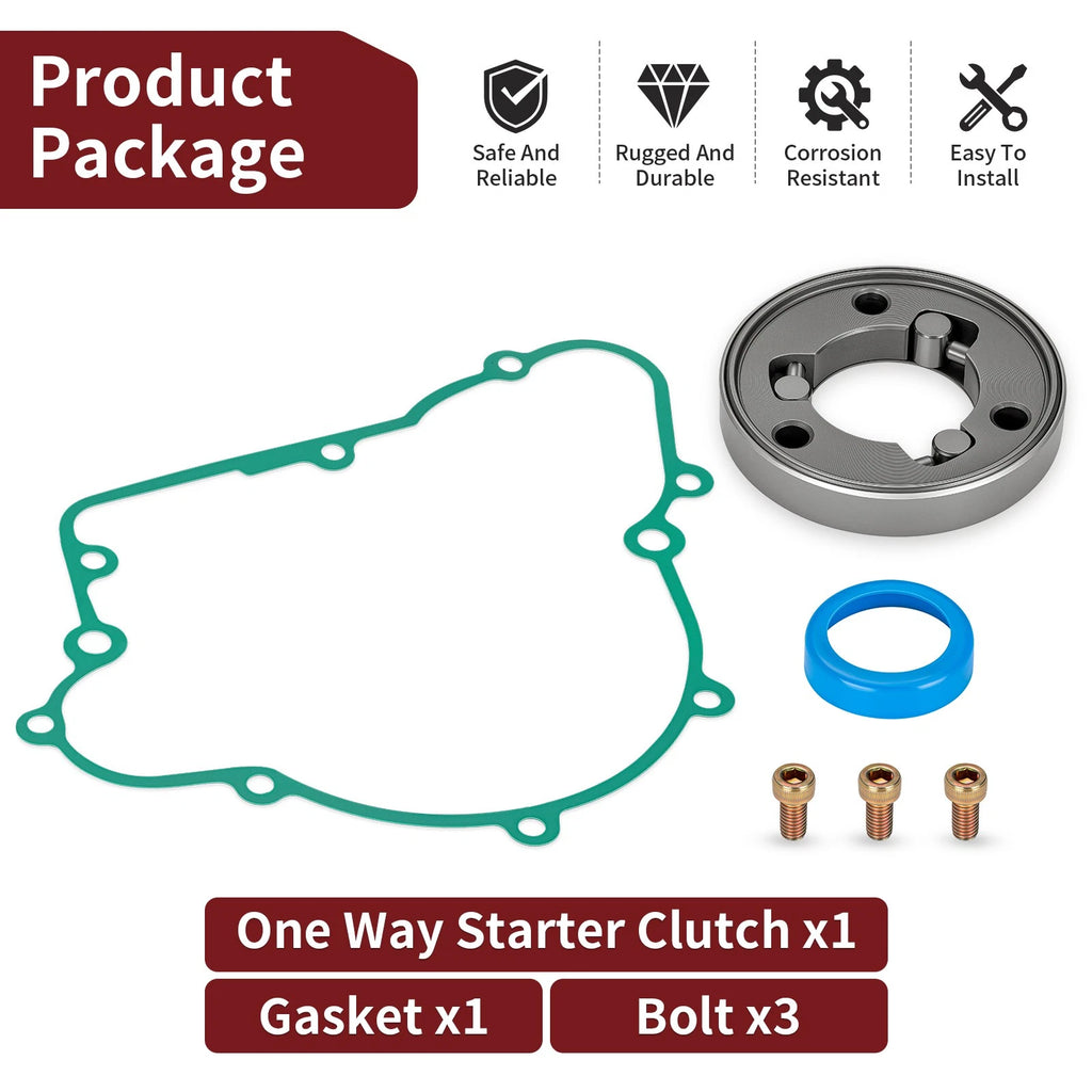 Starter Clutch One Way Bearing w/ Gasket for Kawasaki Bayou 250 (2003–2011)