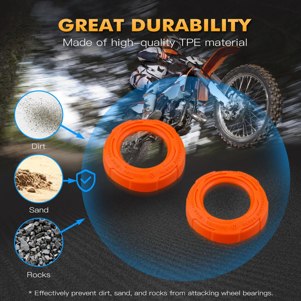 NICECNC Rear Wheel Bearing Saver Caps for KTM 250 350 450 SXF XCF XC-F (2003–2012)