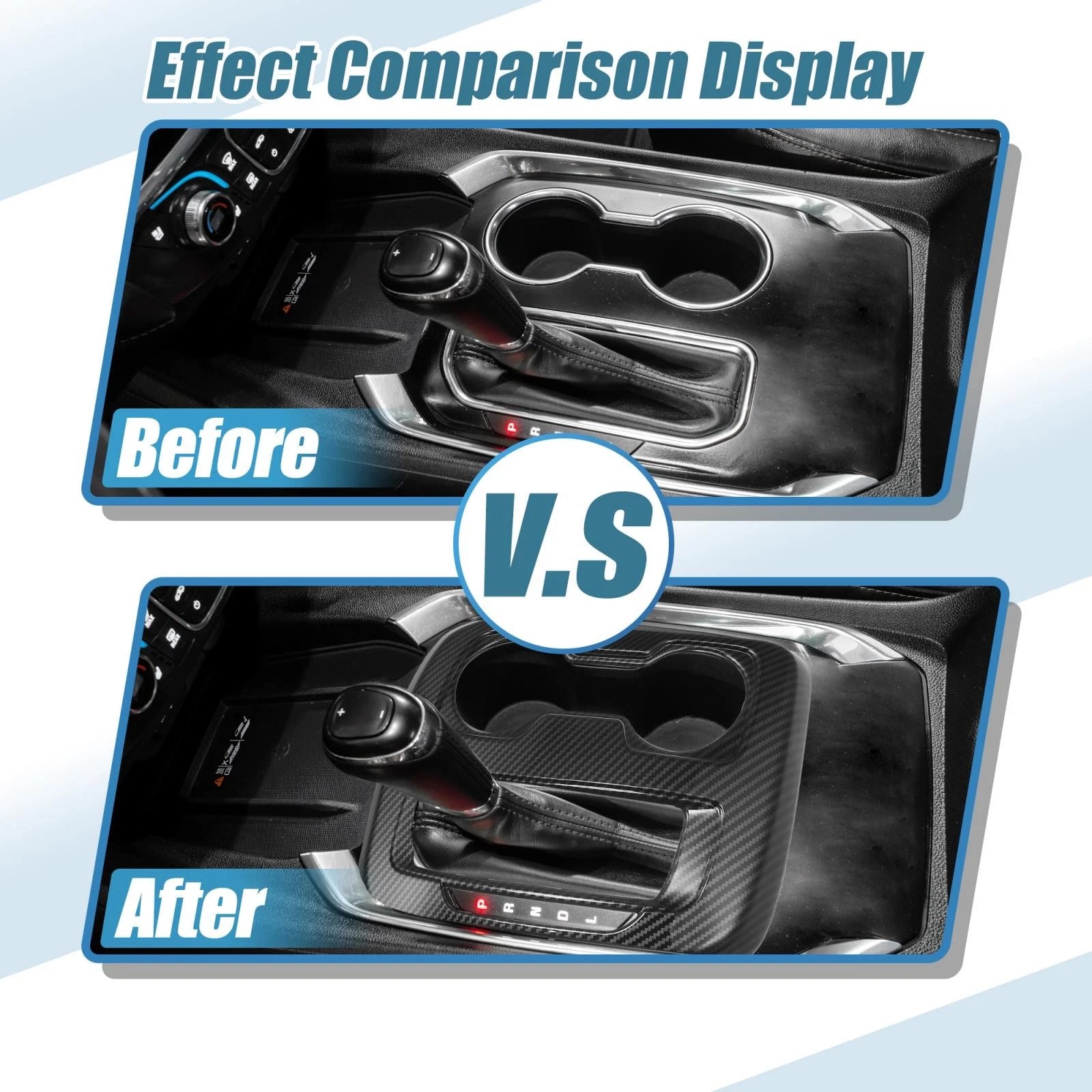 Black Central Control Gear Shift Panel Cover for Chevrolet Colorado (2015–2022)