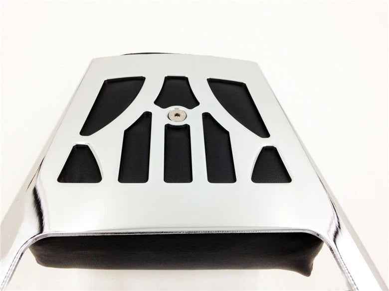 Chrome Backrest Sissy Bar with Leather Pad for Harley Sportster 883 1200 (2004–2023)