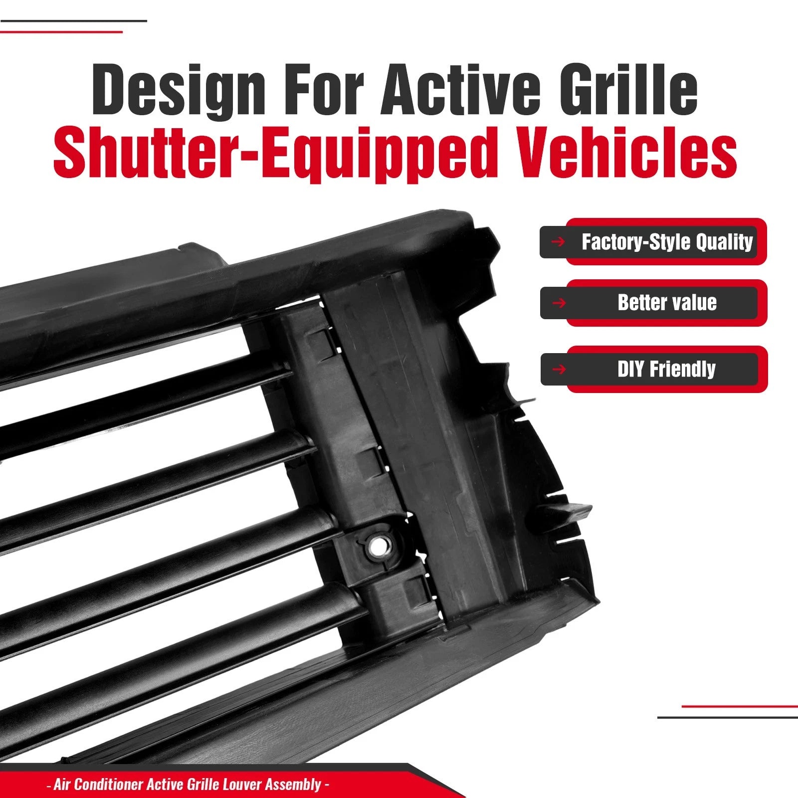 Front Lower Active Grille Shutter Assembly for Volkswagen Jetta (2015-2018)