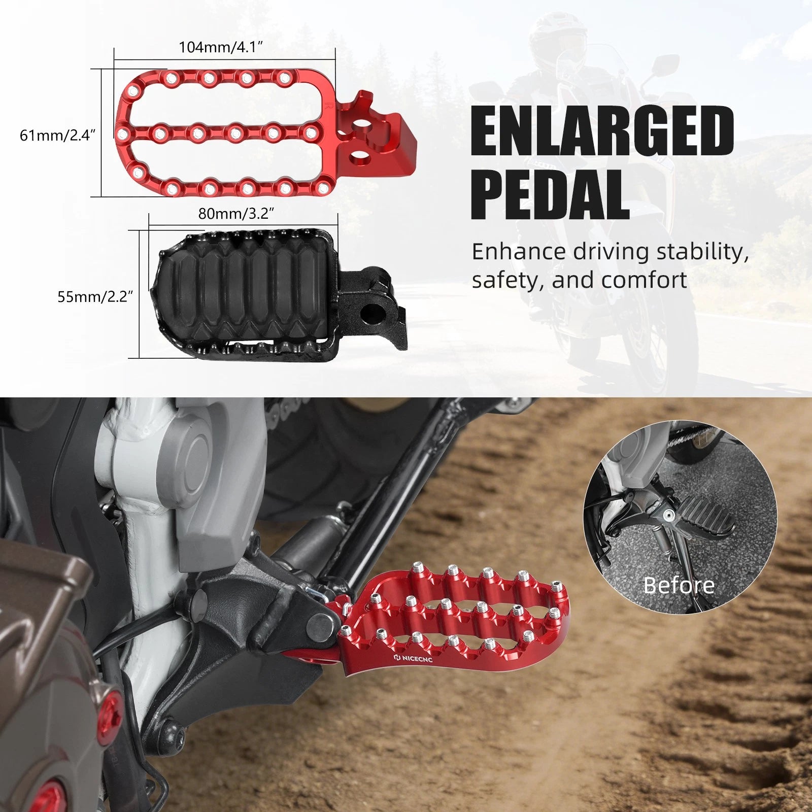 Foot Pegs for Honda CRF1100L Africa Twin (2020–2026)