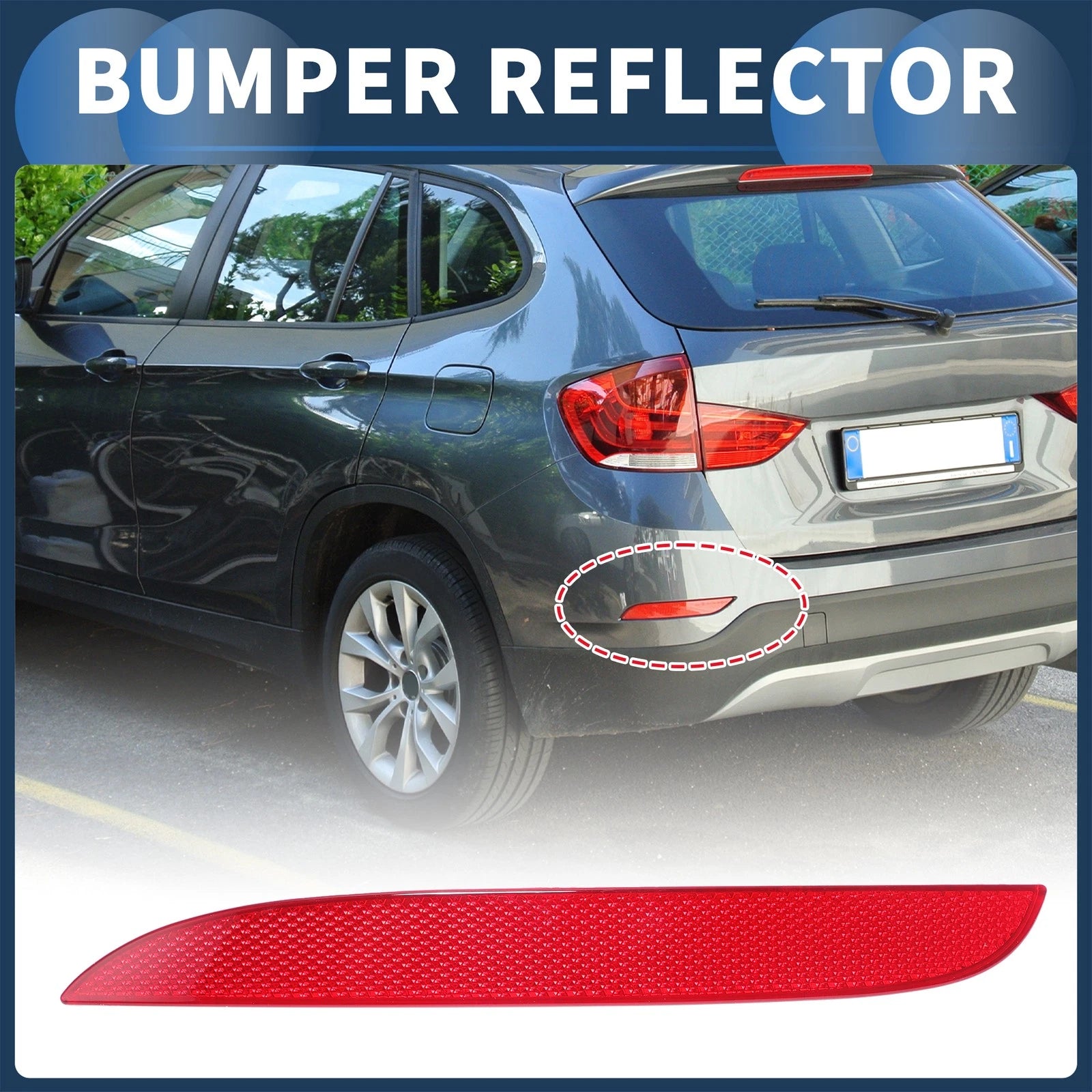 Bumper Reflector No. 63142990863 for BMW X1 E84 (2009–2015) Red Left