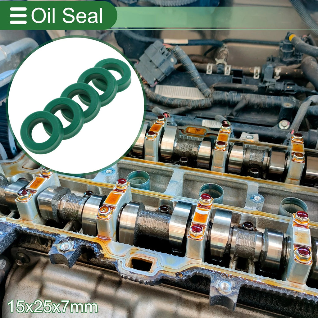 Set of 5 Oil Seal Ring 15x25x7mm for Rotary Shaft (High Pressure)