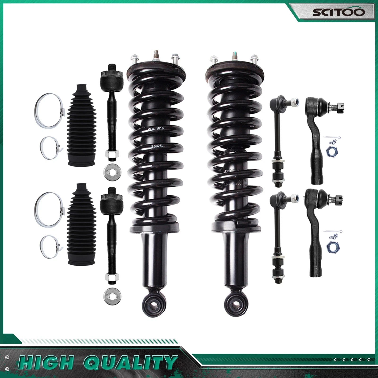 Front Complete Struts Sway Bar Tie Rod End Kit for Toyota Tundra (2003–2006)