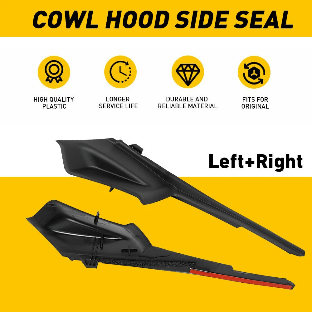 Wiper Cowl Trim Panel End Caps for Toyota Sienna (2011â2020)