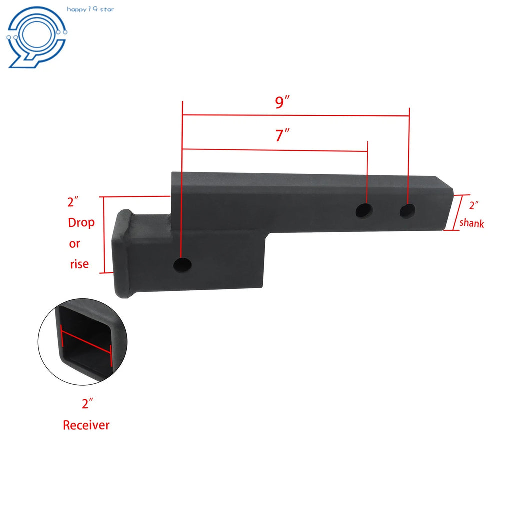 Trailer Hitch Extender for 2 Inch Receiver 7500lbs Rise/Drop