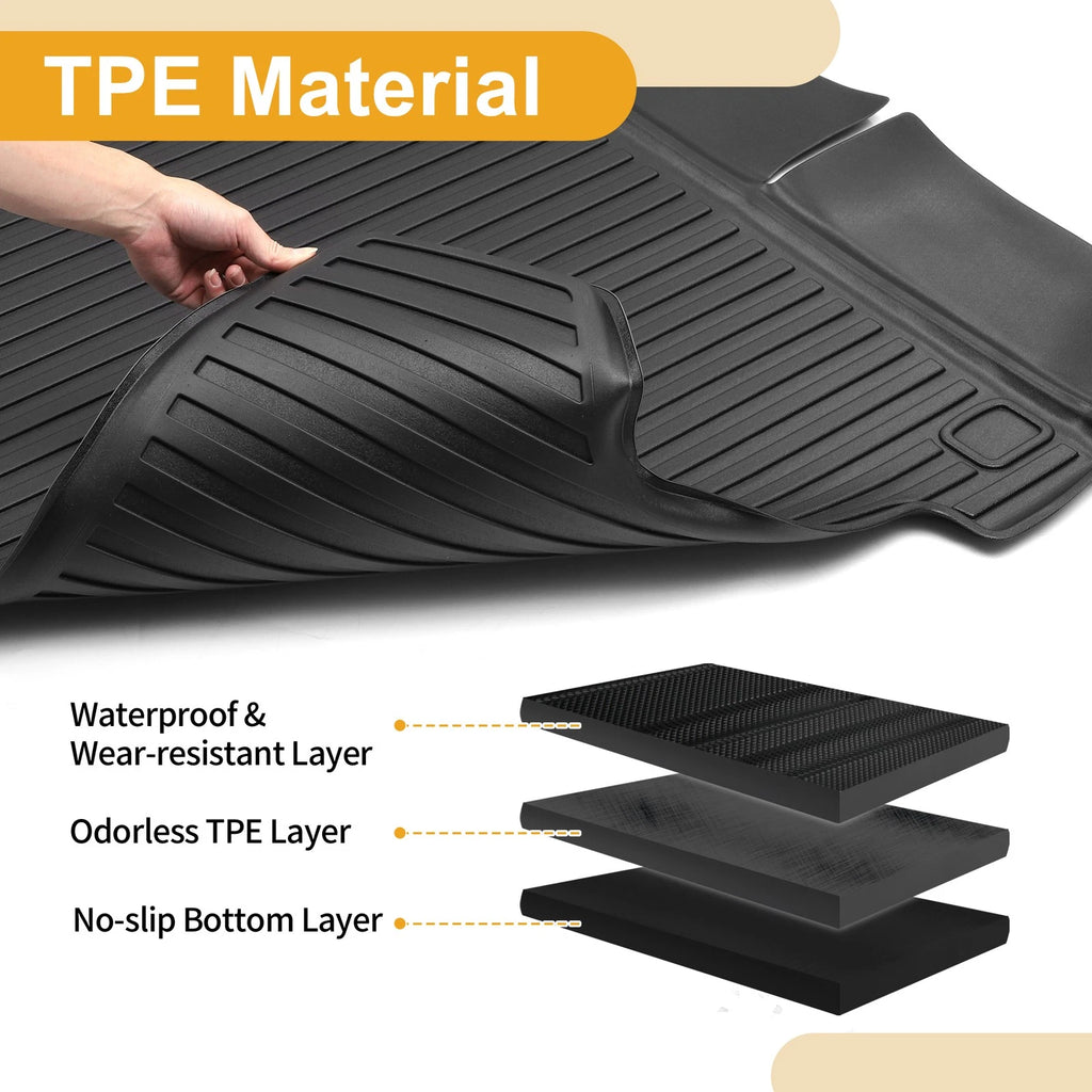 Cargo Liner Rear Trunk Mat for Honda HR-V (2016–2022) TPE Vertical Stripes