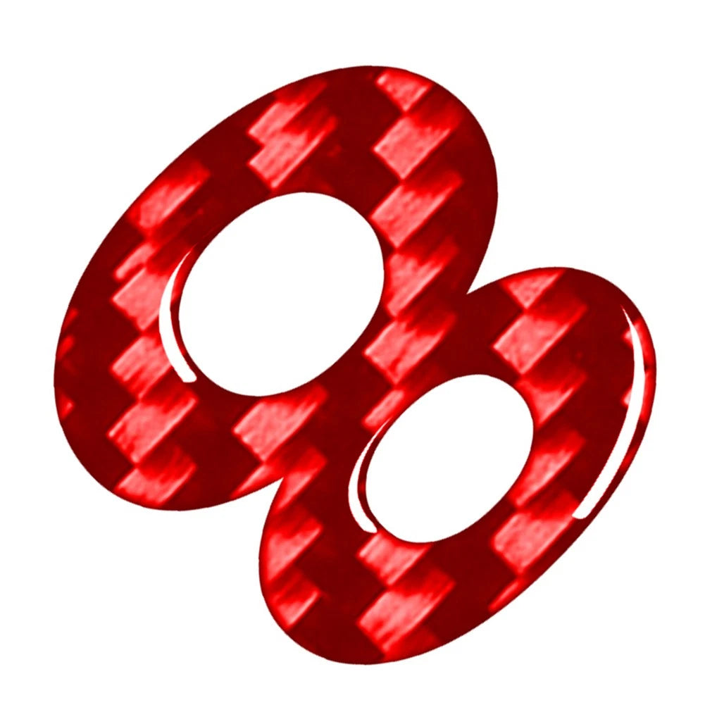 Carbon Red Door Wall Window Badge Emblem Decals for Car (#8)