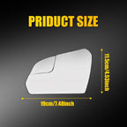 Left Side Heated Mirror Glass for Hyundai Sonata (2015–2019) with Backing Plate