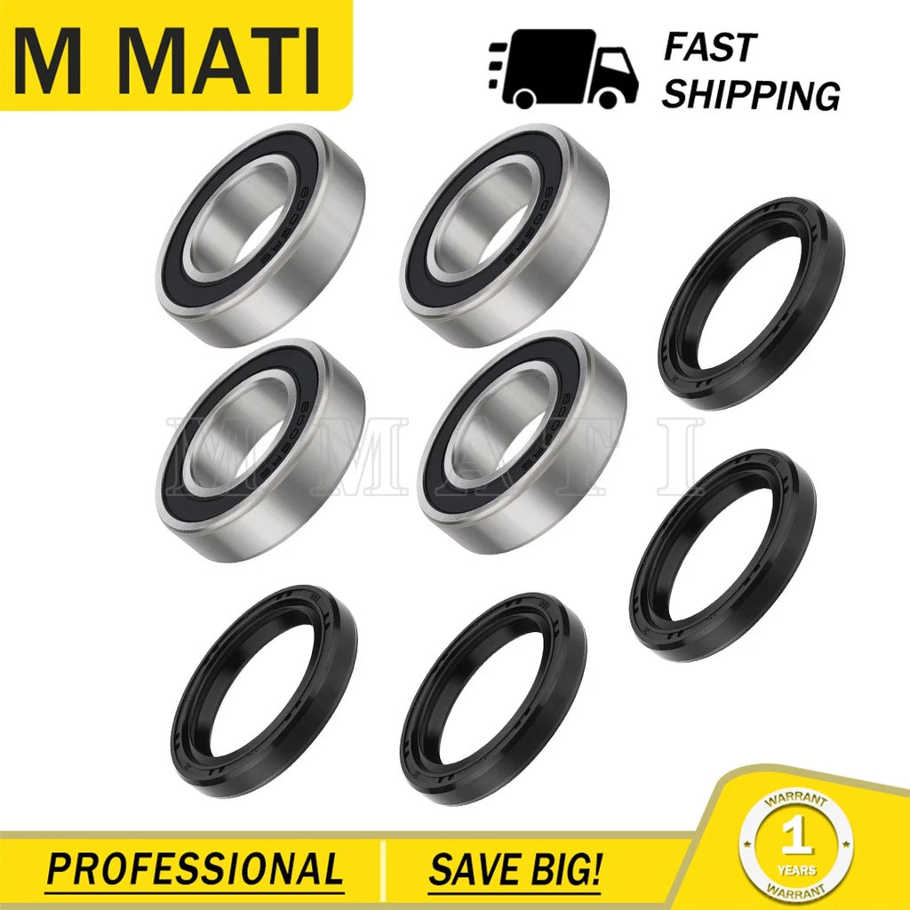 2X Front Wheel Bearing Seals for Kawasaki Mule 3000 3010 3020 4000 4010
