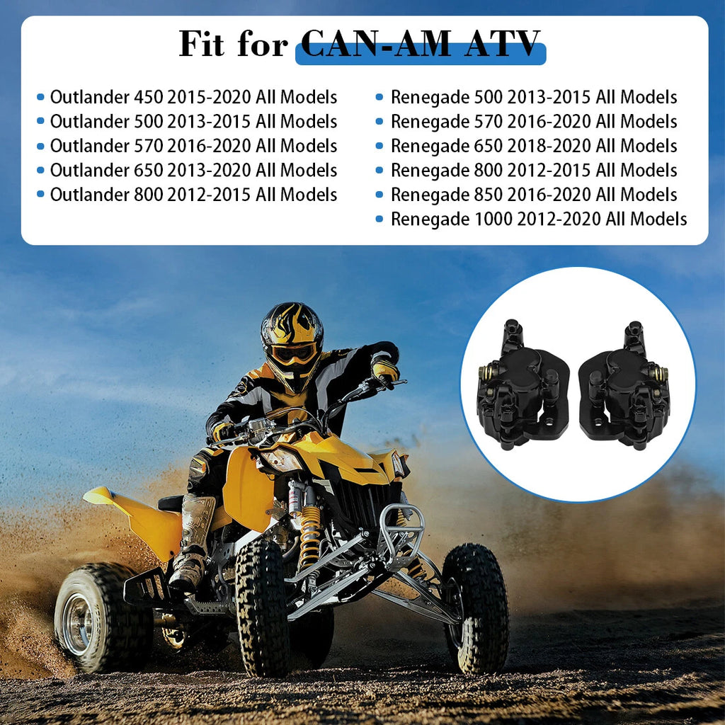 Front Brake Calipers & Pads for Can-Am Outlander 450 500 570 650 800 850 1000