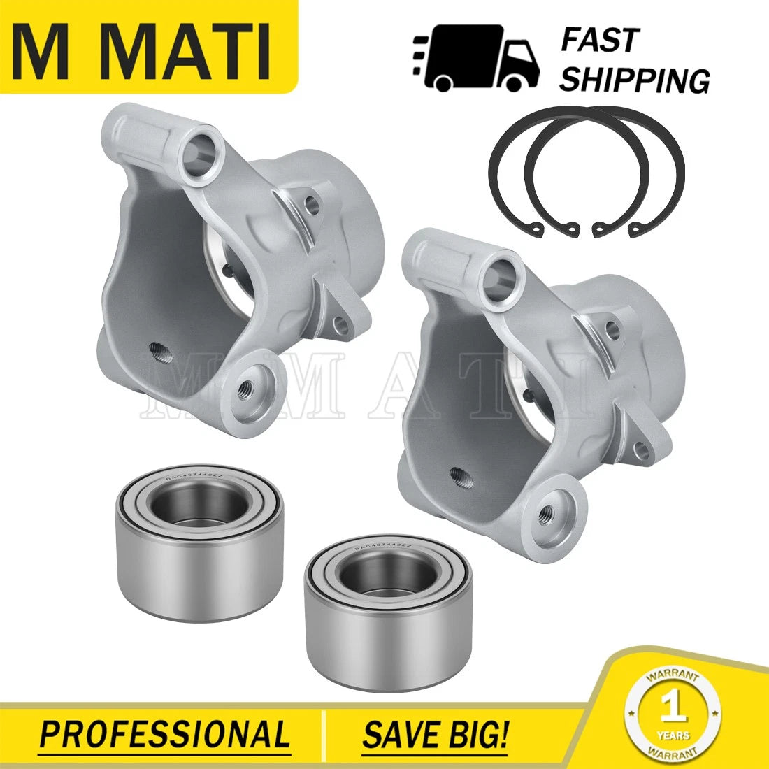 Set of 2 Rear Wheel Bearing Carrier & Bearing Kit for Polaris Sportsman 570 (2014–2025)