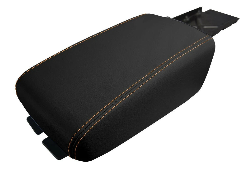 Console Lid Pull Over Cover Leather for Nissan Altima (2005–2006) Orange Stitch