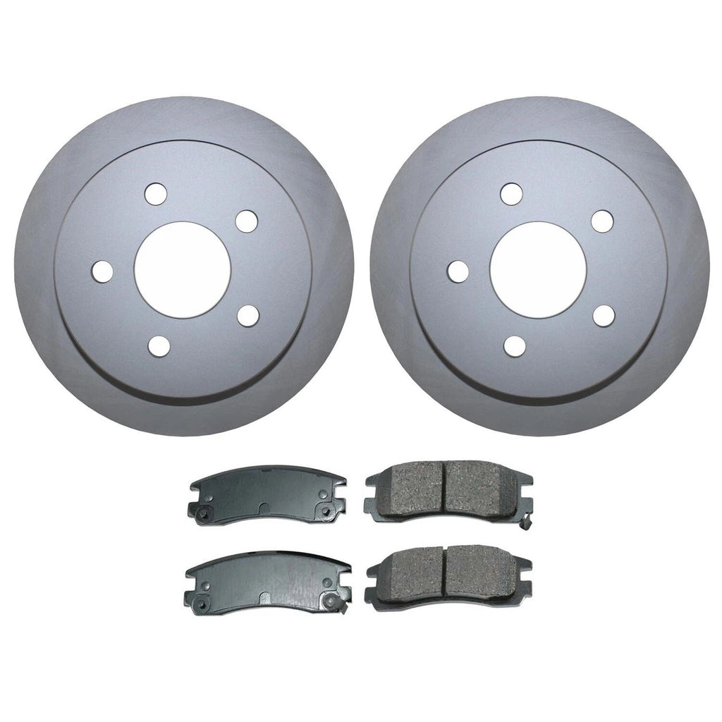 Rear Brake Kit Set of 4 Rotors & Pads for Buick Chevy Pontiac (FWD)