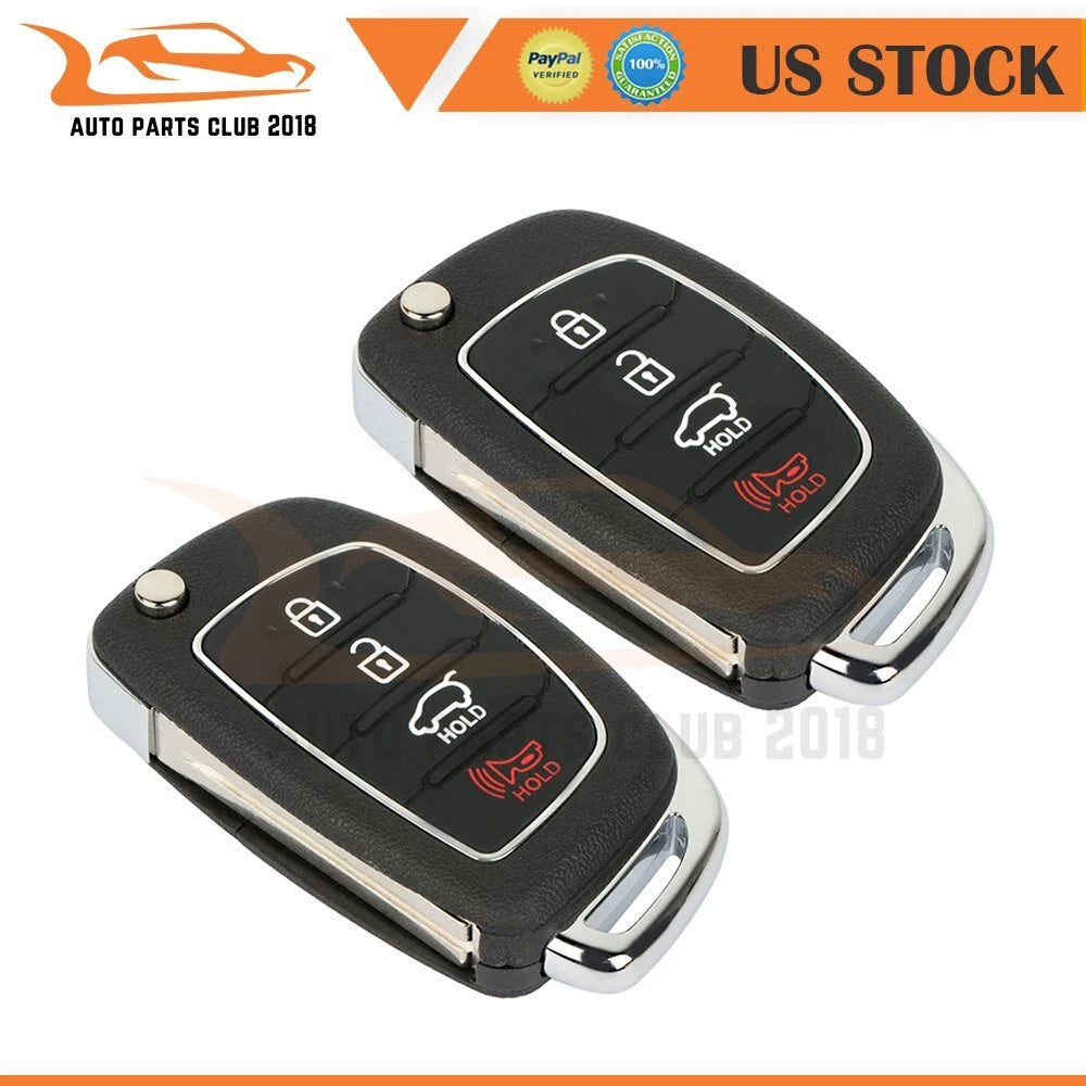 2X Key Entry Remote Fob for Hyundai Sonata (2015–2017) 4 Buttons