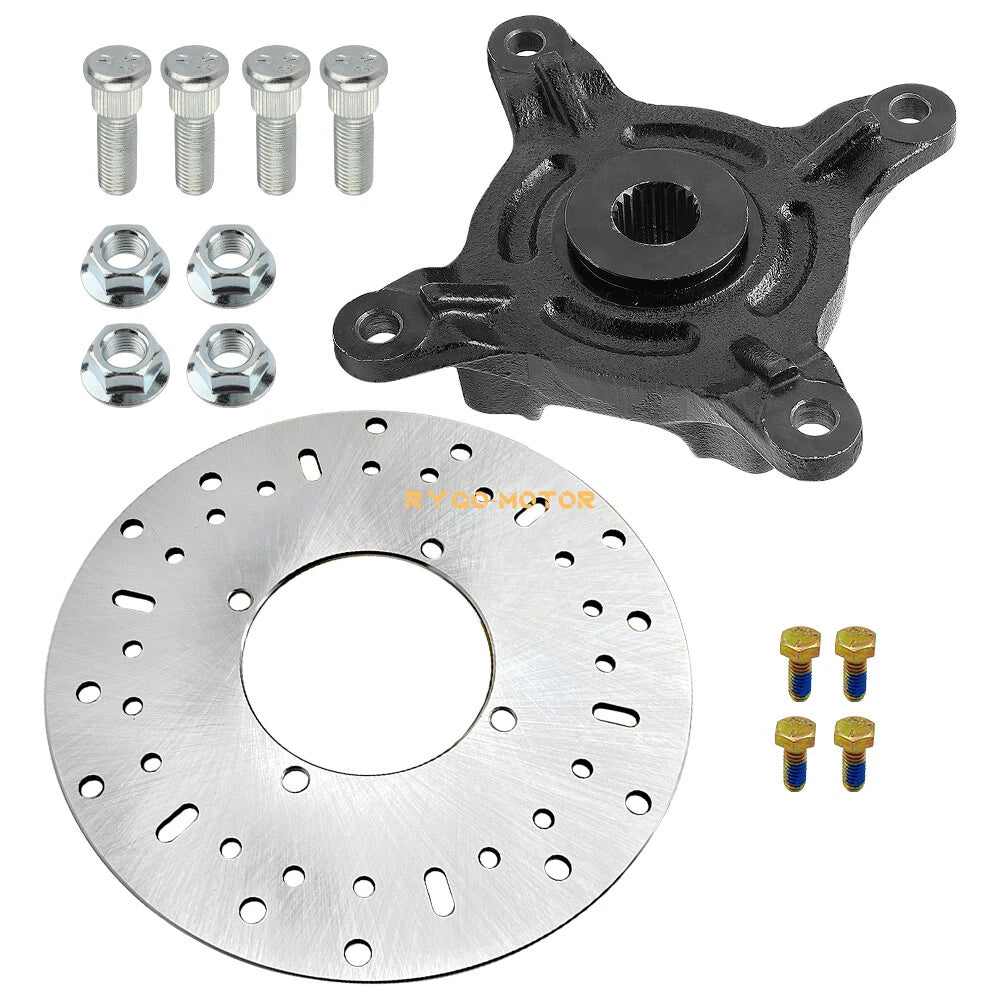 Front Wheel Hub & Brake Rotor w/Studs for Polaris Ranger (400–800)