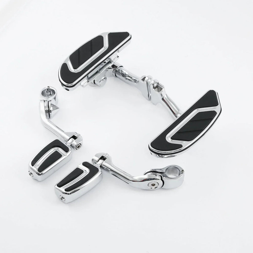 Long Angled Floorboards & Footpegs for Harley Touring (1993 - 2025)