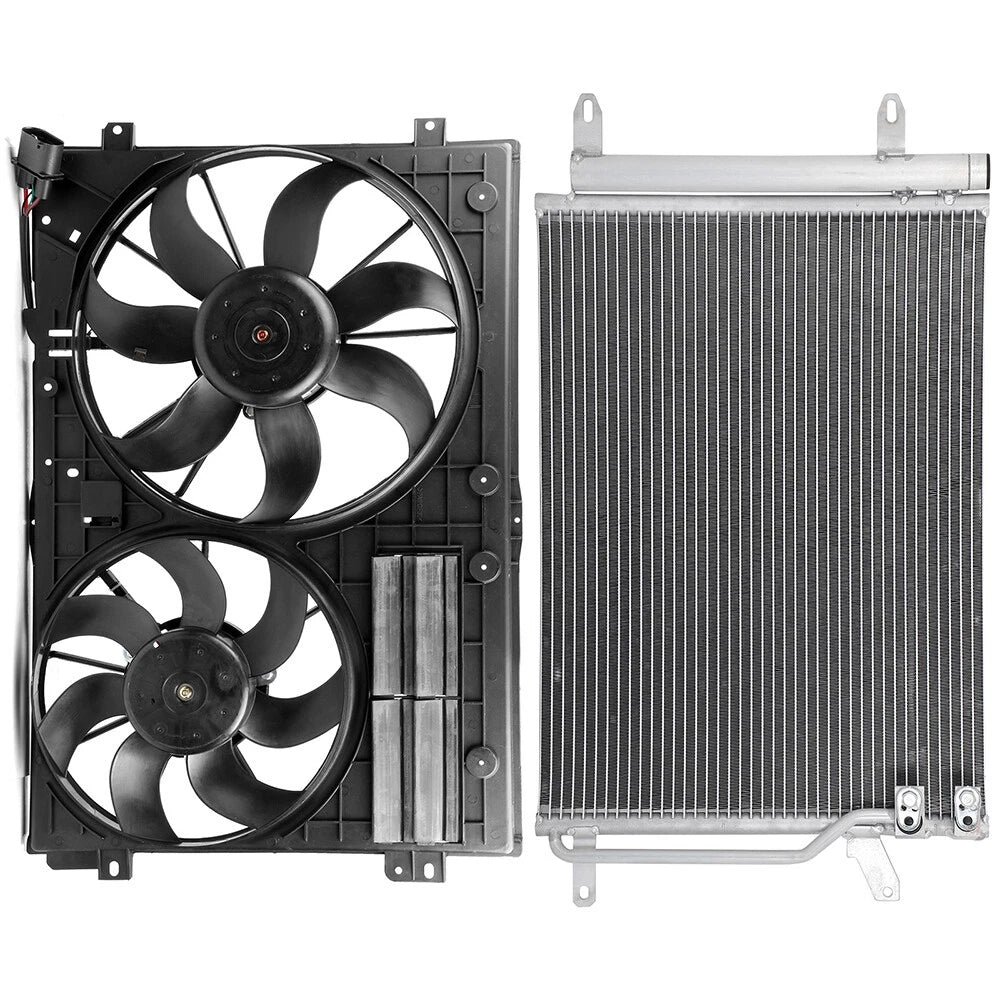AC condenser and cooling fan assembly for Volkswagen Beetle (2013-2014)