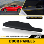 Driver Side Door Panel Armrest for Honda Accord Coupe (2008–2012) Leather Black