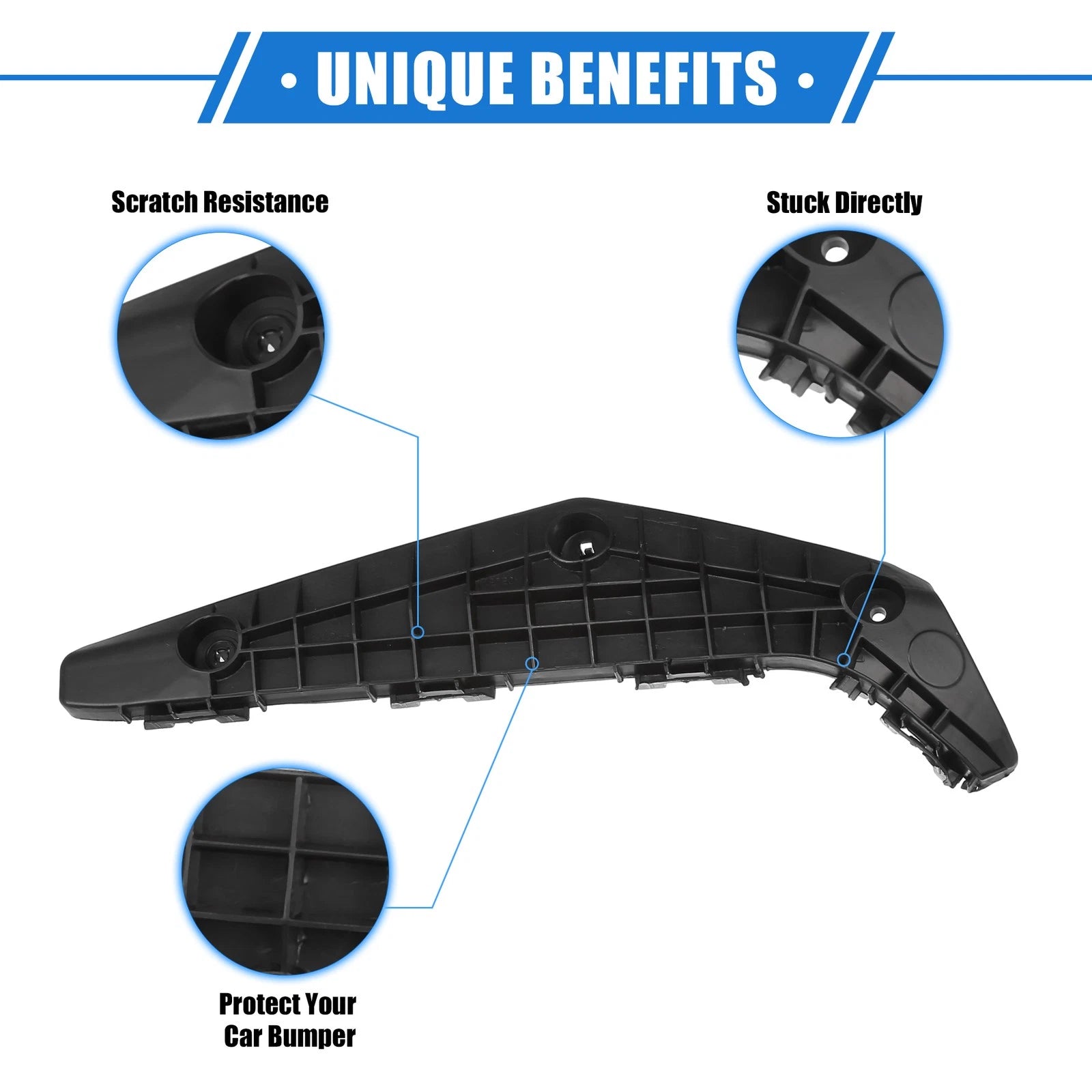 Set of 2 Bumper Mounting Support Brackets for Toyota Highlander (2011–2013)