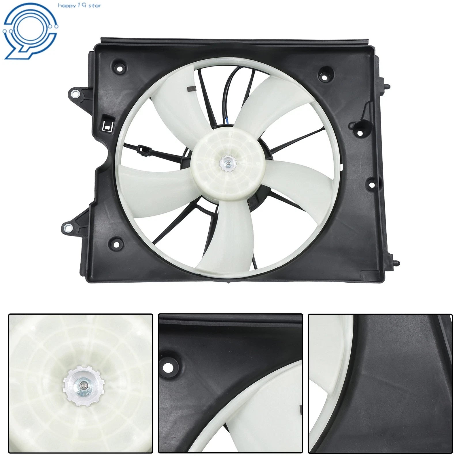 Left Radiator Cooling Fan Assembly w/ Shroud for Honda Odyssey (2018–2023) 190155MRA01