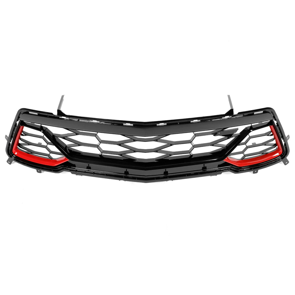 Front Lower Bumper Grille for Chevrolet Camaro SS (2016–2018) Gloss Black Red