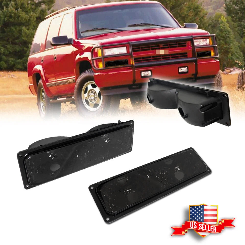 Smoked Corner Parking Signal Lights for GMC Chevy C/K 1500/2500/3500 (1988–1998)