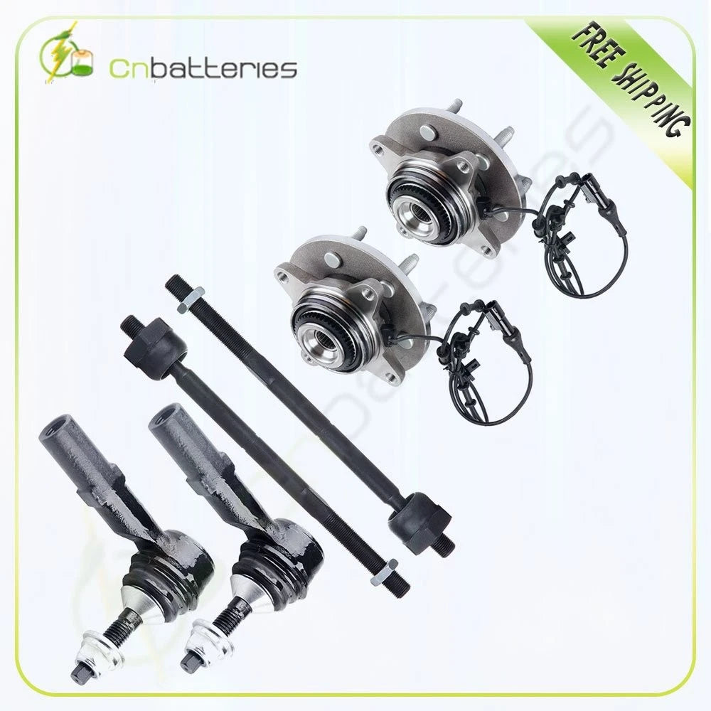 6PC Wheel Hub Bearing & Tie Rod for Ford Expedition Navigator (2003–2006)