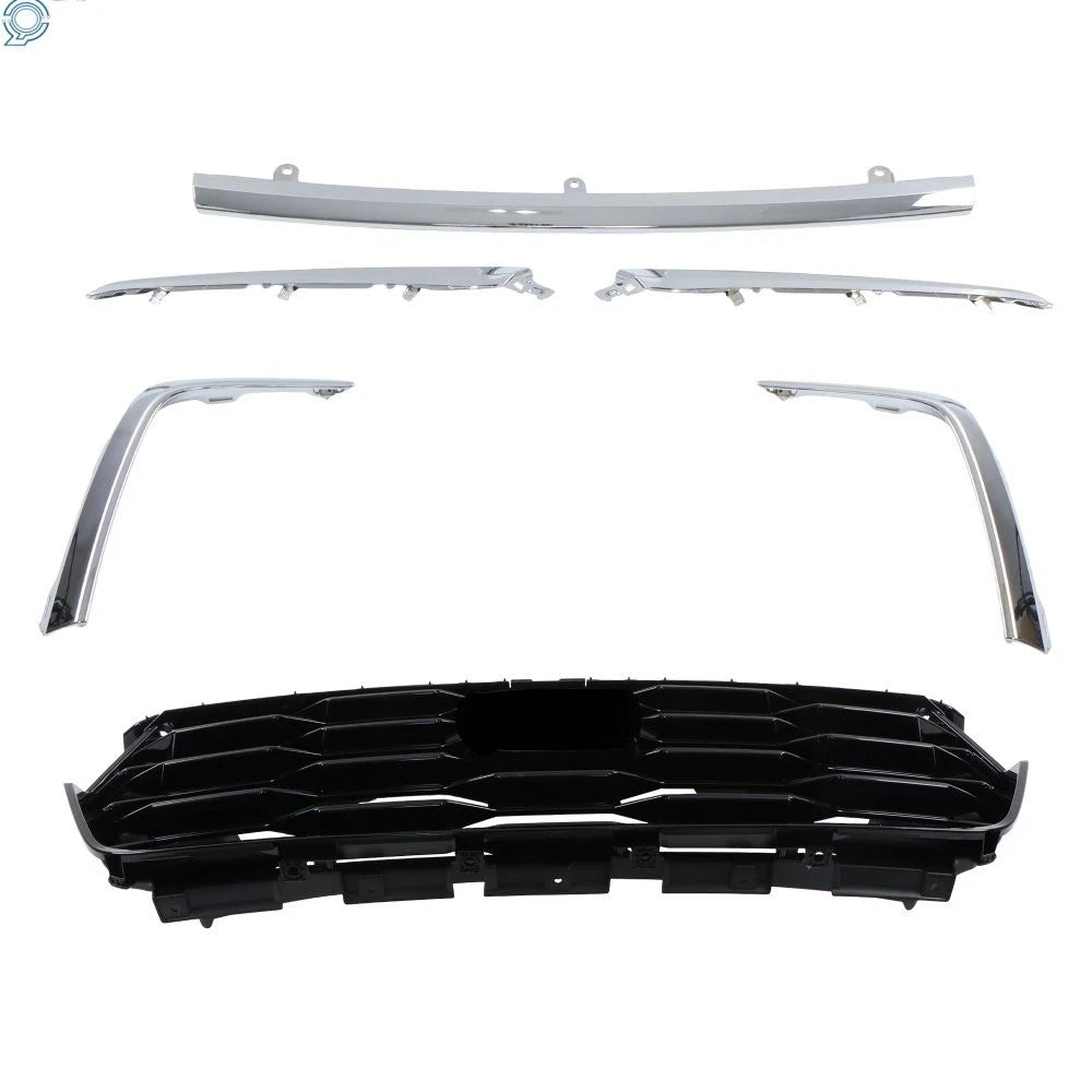Front Bumper Grille with Chrome Trim for Honda Pilot (2023-2025)