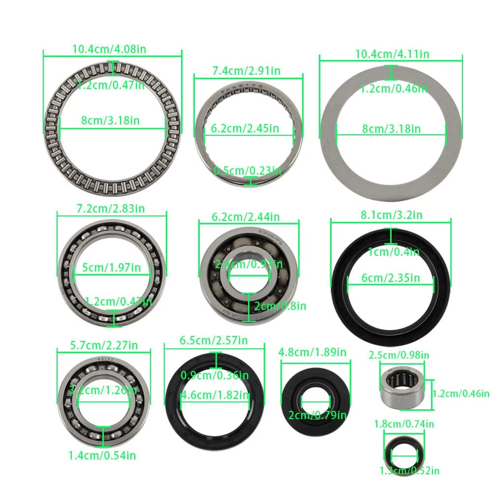 Front Differential Bearing Seal Kit for Kawasaki Brute Force 750 (2003–2023)