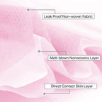 50 PCS Disposable 3-Ply Face Mask Earloop Mouth Cover for General Use