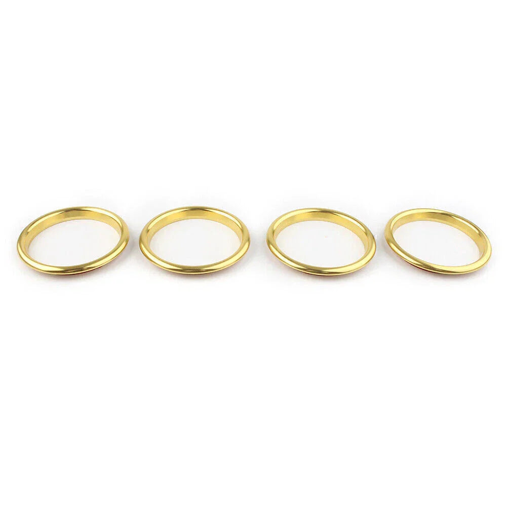 4 x Air Vent Outlet Ring Covers for Audi A3 2012-2019 Stainless Steel Yellow