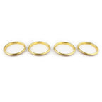 4 x Air Vent Outlet Ring Covers for Audi A3 2012-2019 Stainless Steel Yellow