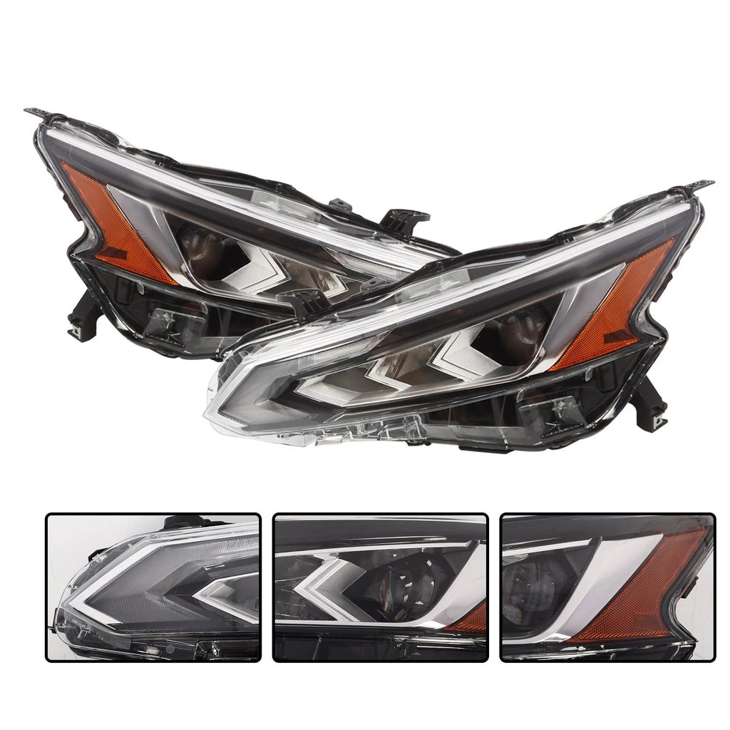 Full LED Headlight Assembly for Nissan Altima (2019–2022) Left Right Pair