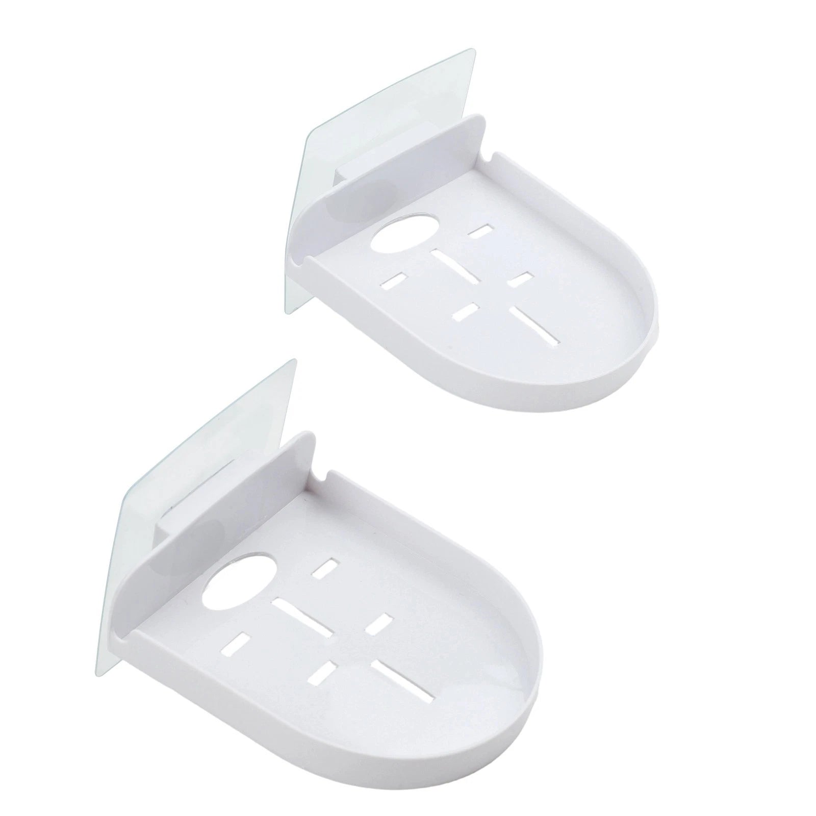 2 Pack Acrylic Floating Shelf for Baby Monitor Wall Mount (No Drilling)