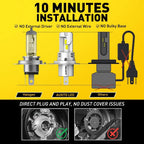 AUXITO H4 LED Headlight Kit for H4 Bulb Vehicles (60000LM, 6500K)
