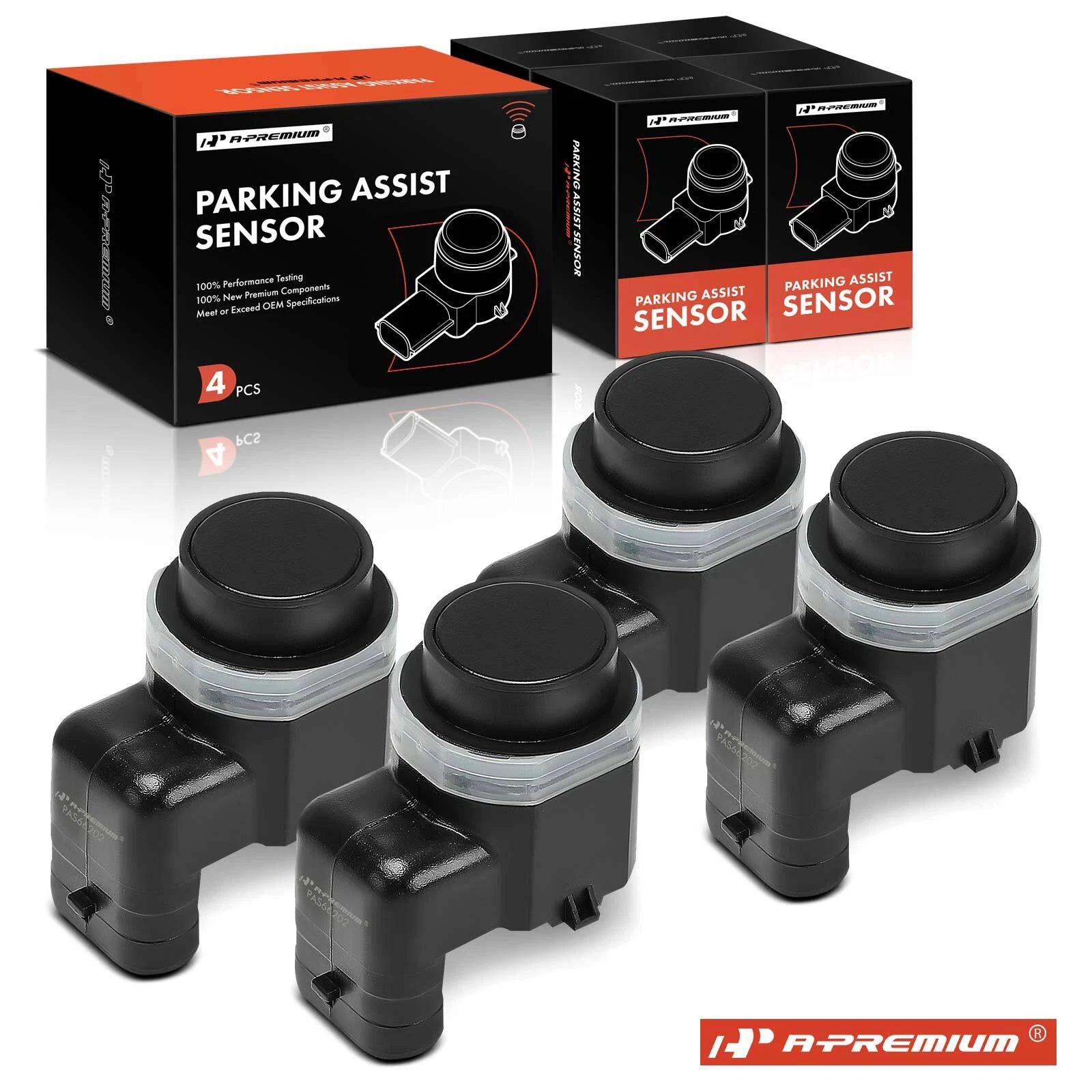 Set of 4 Parking Assist Sensors for BMW 528i 535d 650i 740i 740Li (2011–2016)