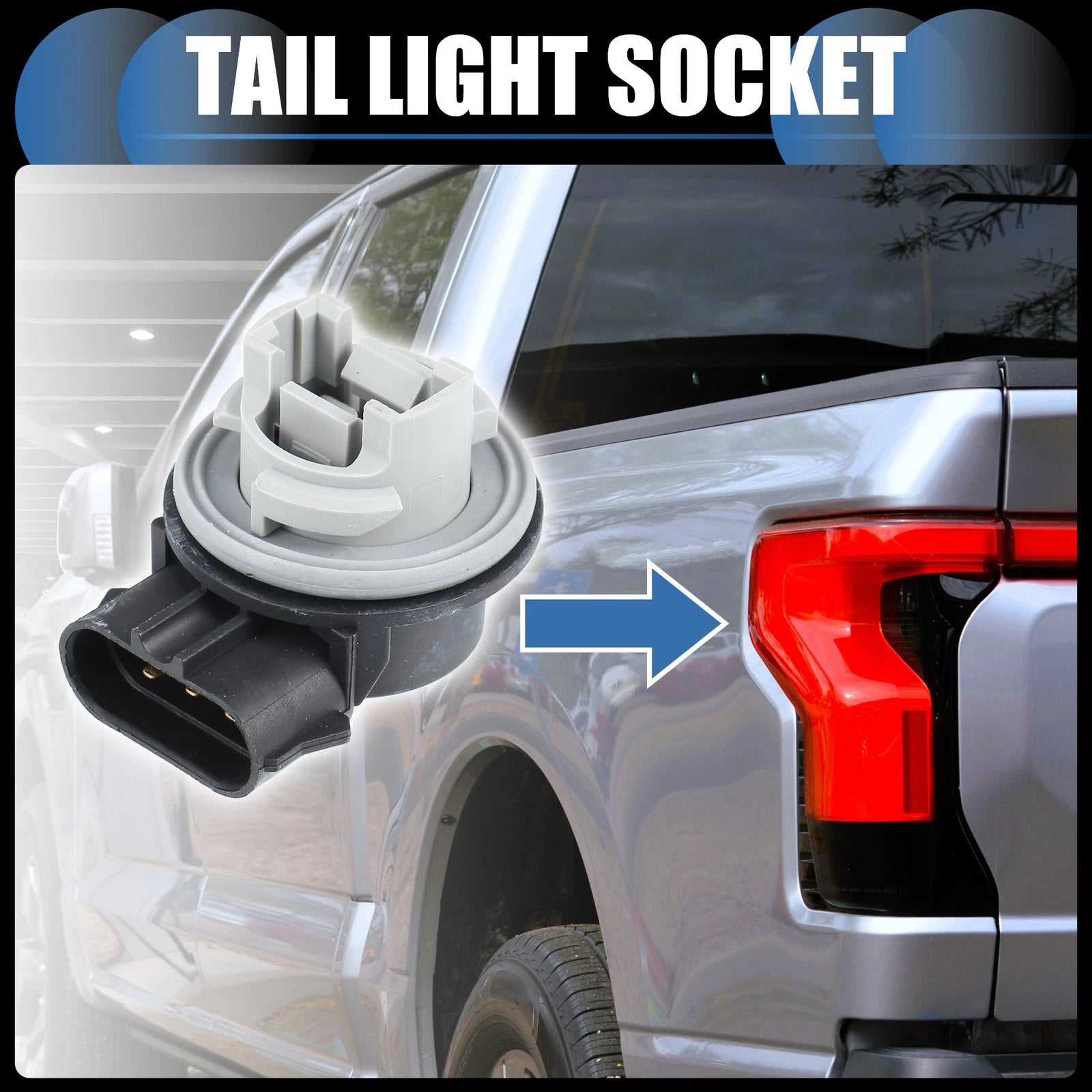 2pcs Tail Light Socket No.F1TZ-13411-F/F1TZ13411F for Ford Mustang Focus 