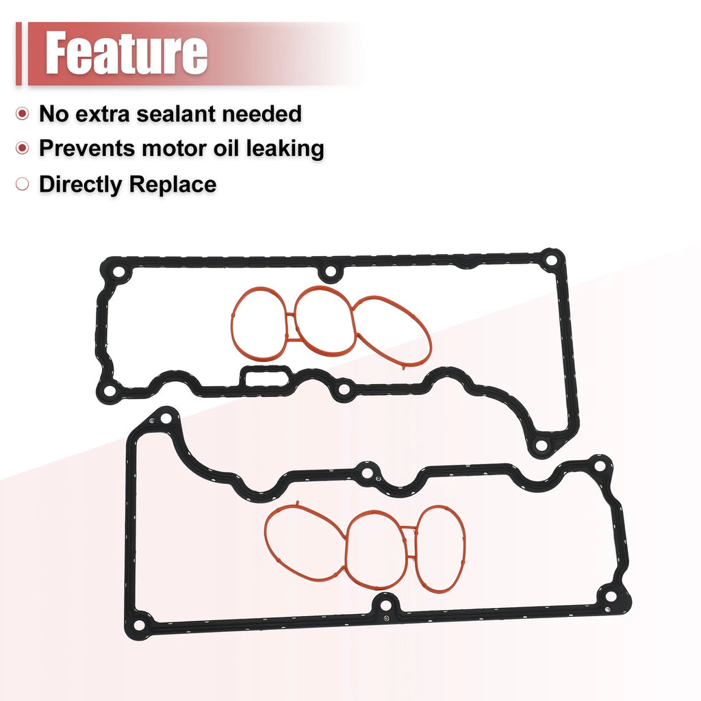 Set of 2 Engine Valve Cover Gaskets VS50491R for Ford Explorer 4.0L (1997–2001)