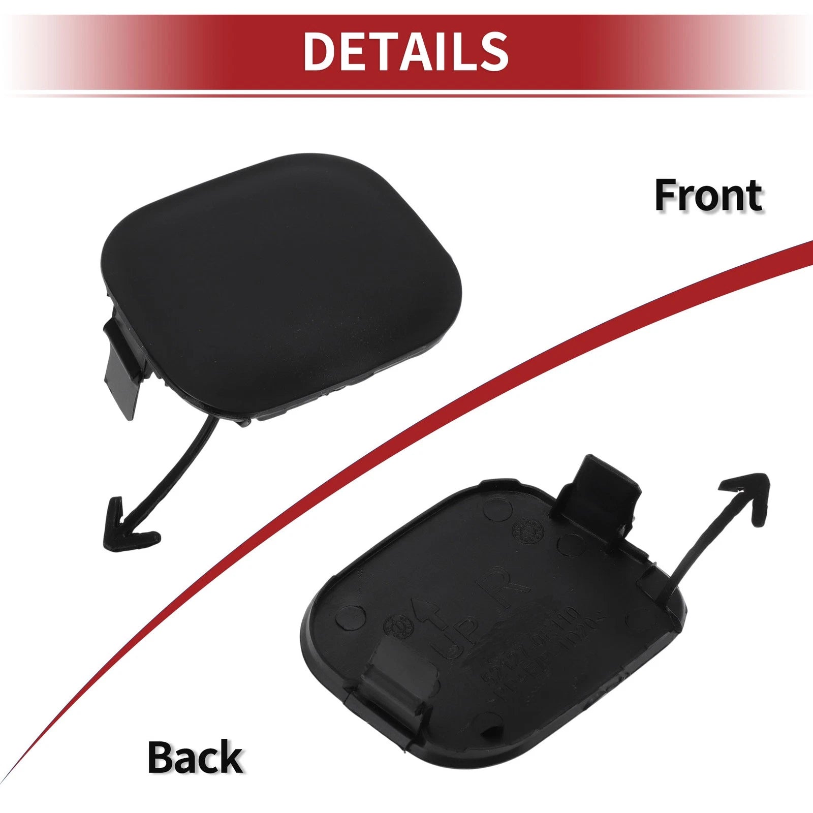 Tow Hook Cover Cap for Toyota Highlander (No. 521270E926) (2014–2019) Black