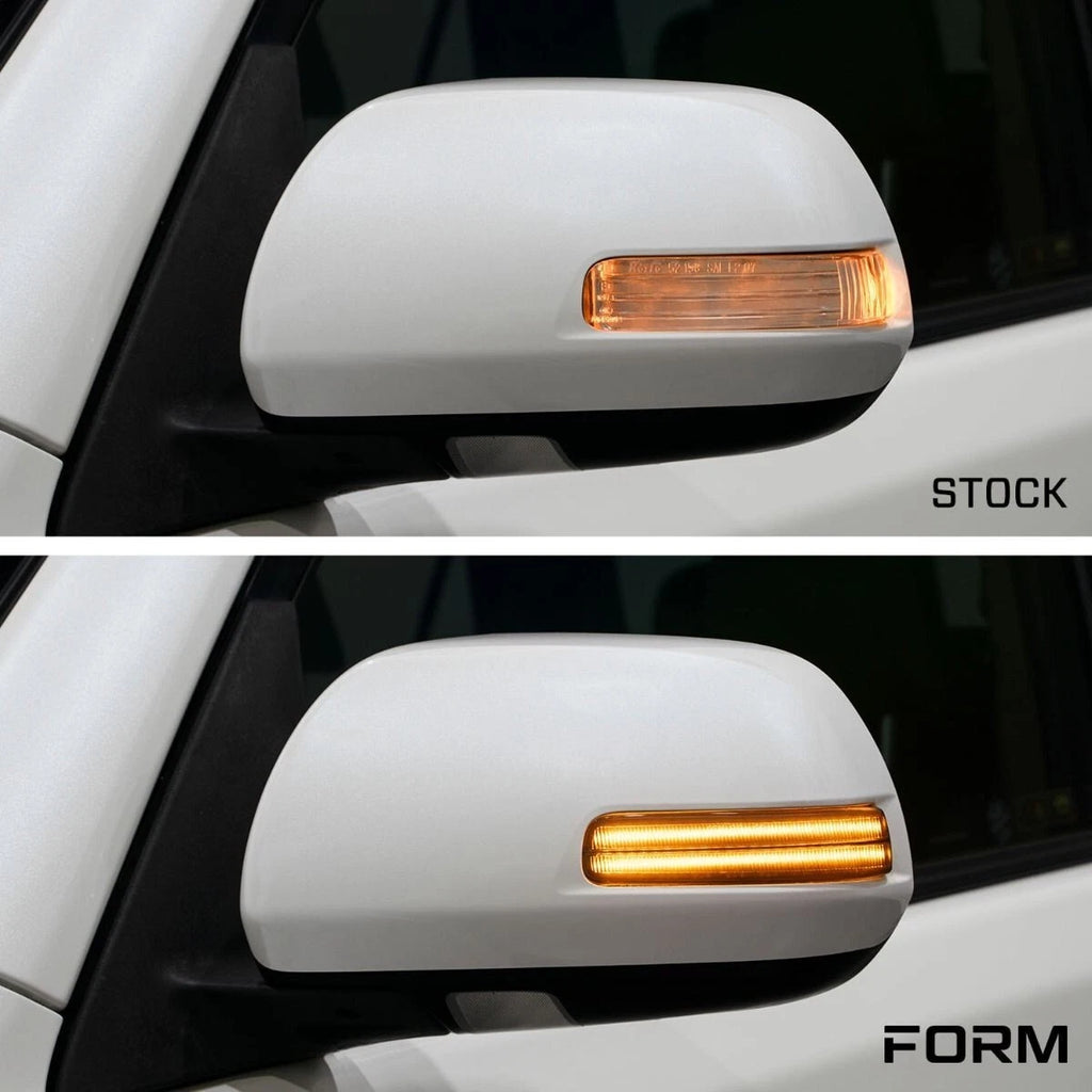 Front Pair Smoked LED Mirror Lights Inserts for Toyota 4Runner (2010–2013)