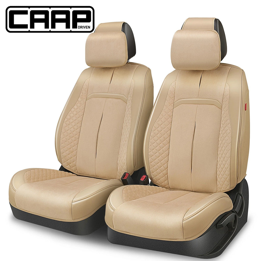 Set of 2 CAAP Driven Voris Series Front Row Seat Covers for Universal Fit